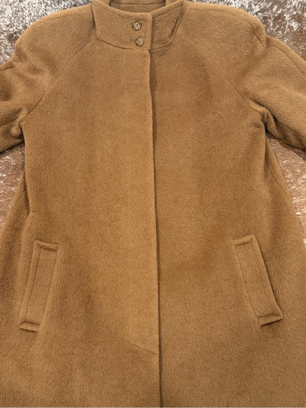 Vintage Katherine Kelly Alpaca Wool Camel Long Coat Size 12